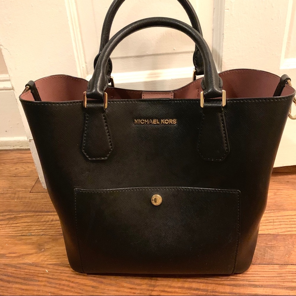 Michael Kors small black tote purse